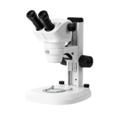 ESTÉREO MICROSCÓPIO BINOCULAR COM "ZOOM" AUMENTO MÁXIMO 300X, COM SISTEMA DE ILUMINAÇÃO DUPLO DIASCÓPICO (TRANSMITIDO) E EPISCÓPICO (INCIDENTE) POR LÂMPADA "LED" - MODELO: ZS63B-300X-BI-IC