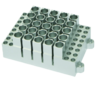 BLOCO MISTO 32/25 MICROTUBOS DE 0,2/1,5 ML (6,1/10,8 MM DIÂMETRO) PARA USO COM OS BANHOS SECOS MODELOS BIODTC-100-IC, BIODTH-100-IC, BIOMTC-100-IC, BIOMTH-100-IC - CÓDIGO: BLOCK-G