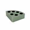 BLOCO TRIANGULAR VERDE PARA 6 TUBOS DE 8ML, Ø17.8MM X 26MM, PARA AGITADORES MAGNÉTICOS COM AQUECIMENTO MARCA DLAB