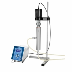 RECIPIENTE DE SONICAÇÃO DE FLUXO CONTÍNUO, FEITO DE AÇO INOXIDÁVEL, PARA HOMOGENEIZAÇÃO DE GRANDES QUANTIDADES DE MEIO LÍQUIDO PARA USO COM AS PONTEIRAS (PROBES) TS413, TS416, TS419, TS425 E TS432 COM O AMPLIFICADOR SH400G EM CONJUNTO COM O HOMOGENEIZADORES (SONICADORES) HD4400 e HD5400 – CÓDIGO DZ-300-E - Biosystems Importadora Ltda