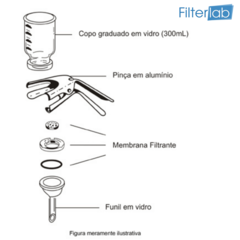 MANIFOLD PARA FILTRAÇÃO COM 6 LUGARES, BASE TOTALMENTE EM AÇO INOXIDÁVEL E RESERVATÓRIO (COPO) EM VIDRO BOROSSILICATO COM CAPACIDADE PARA 300 ML, SEM TAMPA. MODELO: MFV-6 - comprar online