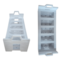 RACK PARA TRANSPORTE E ARMAZENAMENTO DE GARRAFA DE CULTURA DE TECIDOS DE 60 ML OU 270 ML, NA POSIÇÃO VERTICAL