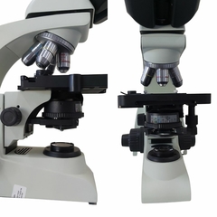 MICROSCÓPIO BIOLÓGICO, CENTRALIZAÇÃO TIPO “KÖEHLER”, AUMENTO DE 1600X, TUBO BINOCULAR (SEIDENTOPF), COM 05 OBJETIVAS PLANACROMÁTICAS INFINITAS, ILUMINAÇÃO HALÓGENA 6V/30W, BIVOLT – MODELO L-2000i-BINO - Biosystems Importadora Ltda