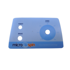 ETIQUETA PARA O PAINEL DA CENTRÍFUGA MICRO-HEMATÓCRITO MARCA MICROSPIN MODELO SPIN 1000- CÓDIGO ET-SPIN-1000