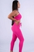 Imagem do Conjunto Fitness Top Triângulo e Calça Empina Pink Texturizado