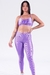 Conjunto Fitness Top Frente Única e Calça Básica Lilás Canelado - tienda online