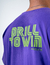 Camiseta Future Jiu-Jitsu Mode Drill To Win, cor roxa, 100% algodão.