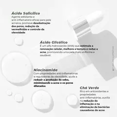 Acne Skin - Serum para peles oleosas e acenicas - Erva Doce Farmácia de Manipulação e Homeopatia