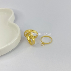 ALIANÇA 4MM - BANHO OURO 18K. ♡ C038 na internet