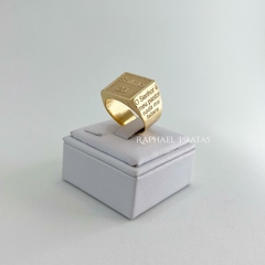 Anel Salmo 23 - Banhado a Ouro 18k. - comprar online