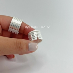 ALIANÇA 12MM - PRATA 950 ♡ C167