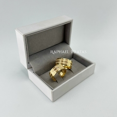 ALIANÇA 8MM - BANHO OURO 18K. ♡ C051 na internet