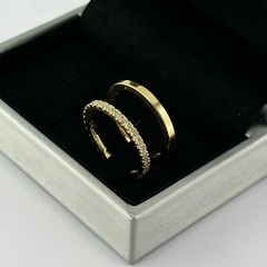 ALIANÇA 2MM - BANHO OURO 18K. ♡ C073