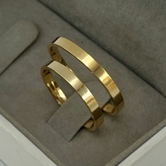 ALIANÇA 2MM - BANHO OURO 18K. ♡ C043