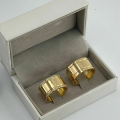 ALIANÇA 12MM - BANHO OURO 18K. ♡ C022 - comprar online