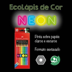 Lápis de Cor Ecolápis Neon 10 Cores - FABER-CASTELL