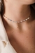 Chocker chapinhas ovais prata