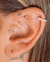 Piercing de furo zirc redonda prata