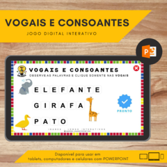 Jogo Digital: Vogais e Consoantes