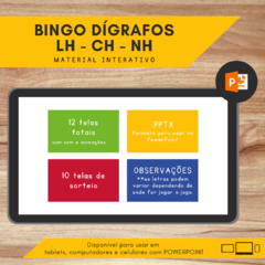 Sorteio Digital: BINGO dígrafos - LH / CH / NH na internet