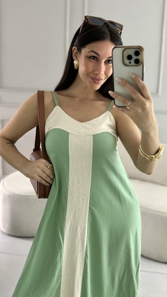 Vestido Linho Phyna Verde na internet