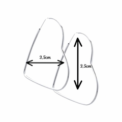 Imagem do Argola Coração Prata 925 legitima abaloada 3,5cm