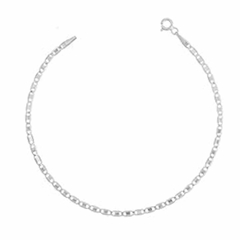 Pulseira de Prata 925 Legítima Masculina Piastrine 2mm 18cm