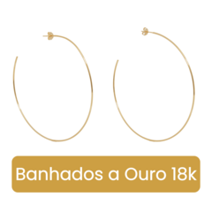 Argola Grande Dourada Ouro 18k Brinco banhado Antialérgico - Morganitte Joias