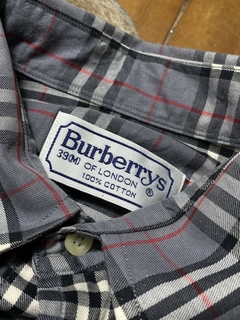 Camisa Burberry “Grey & Red Stripes" - M - loja online