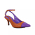 SCARPIN SALTO BAIXO SLINGBACK BICOLOR LARANJA