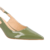 Imagem do SCARPIN SALTO MÉDIO SLINGBACK PIRÂMIDES VERDE OLIVA