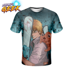 Camisa Mangá Denji e Pochita