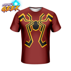 Camisa Uniforme Homem Aranha de Ferro Tom Holland