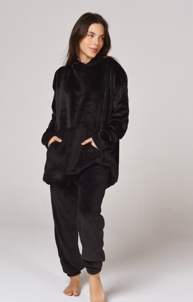 8008 Maxi buzo polar soft negro Comprar en All Nuit