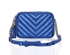 BOLSA MINI AZUL METALIZADO