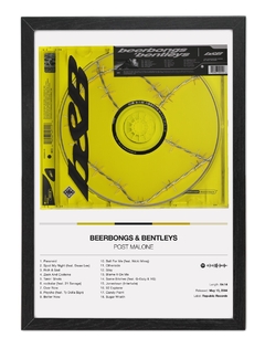 Quadro - Post Malone (beerbongs & bentleys) na internet