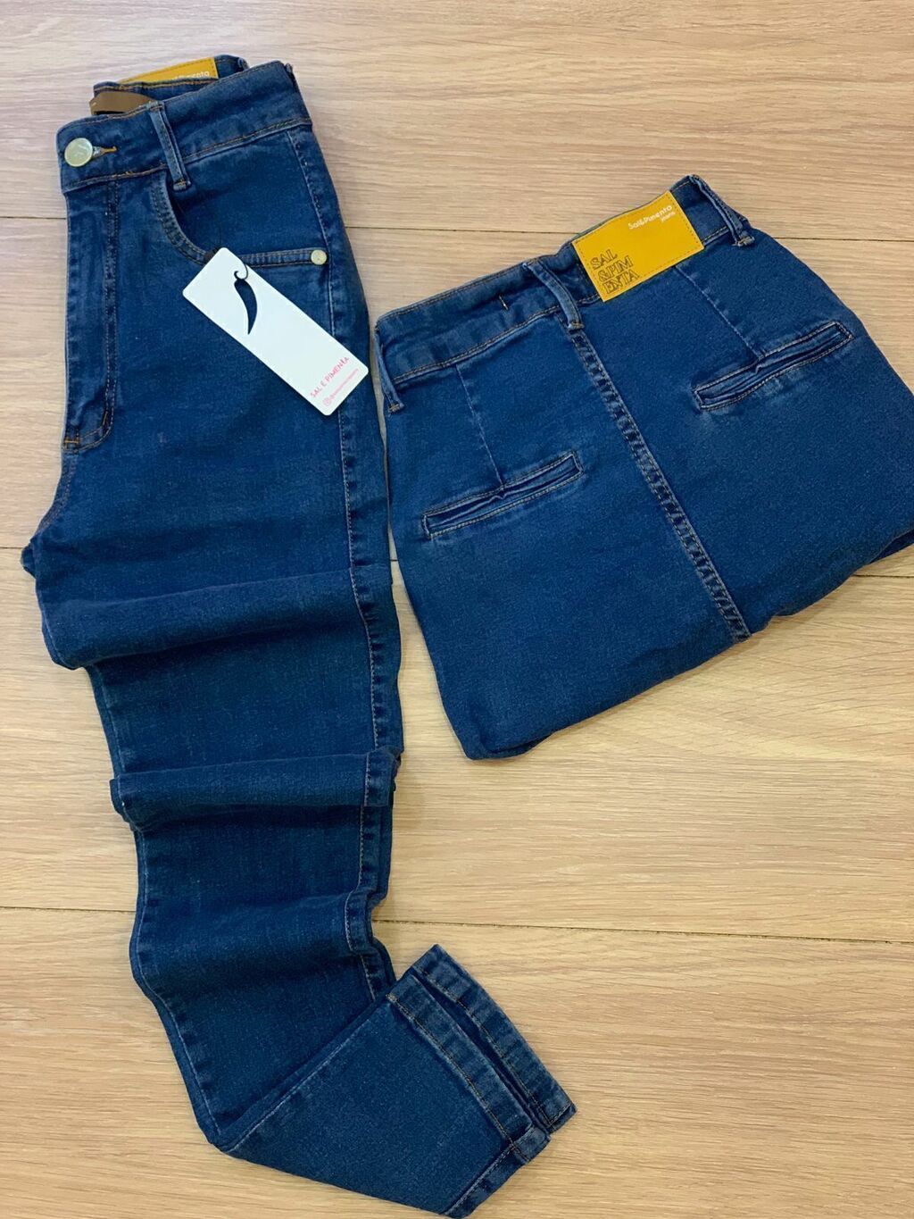 Calça Jeans Sal e pimenta - Boutique Lopes Fashion