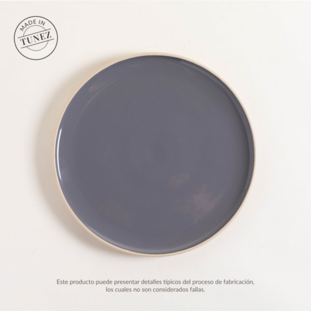 Set Platos Playo Korba x 2 Gris Oscuro
