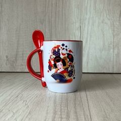 Taza con cuchara personalizada