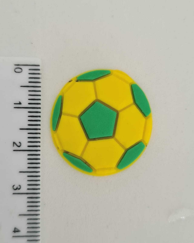 BOLA DE FUTEBOL CERAMICA VERDE E AMARELO