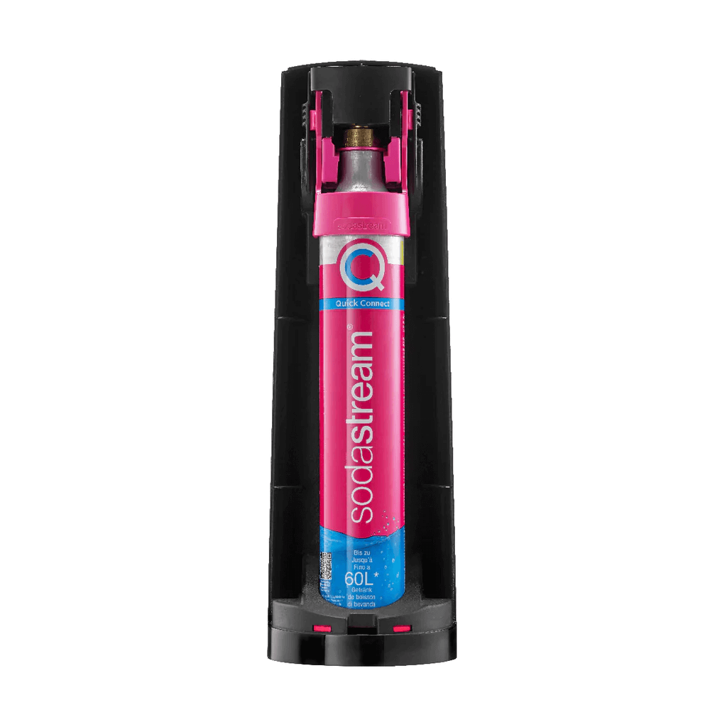 SodaStream Duo Pack - Máquina Gasificadora de Agua Color Negro con 2  Botellas Fuse de 1L 2 Botellas Fuse Glass de Cristal de 1L y 1 Cilindro de  Gas Color Rosa, Para