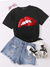 Camiseta Lábios de Paetês - comprar online