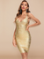 Vestido Bandagem Dourado (PRONTA ENTREGA) - lojalilastore | Moda Feminina e acessórios