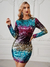 Vestido com Paetê Holográfico Colorido - comprar online