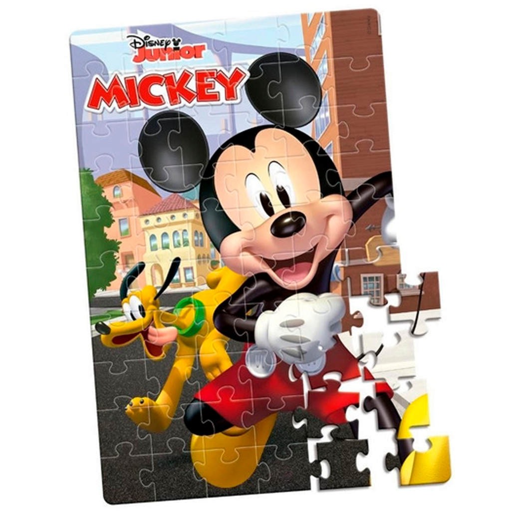 Quebra-Cabeça Mickey Disney Junior 60 Peças - Novo Papel