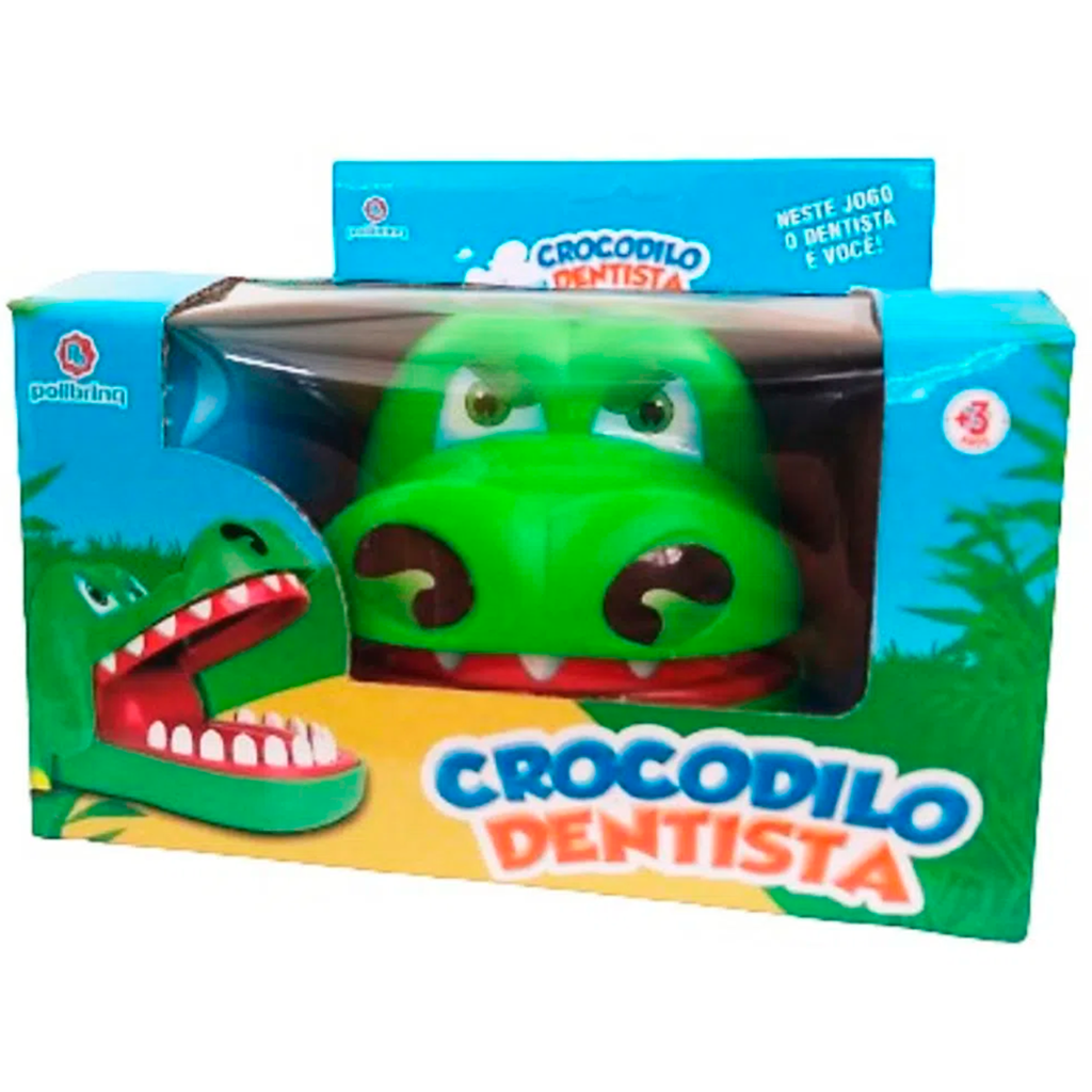 Brinquedo Crocodilo Dentista Polibrinq Ref.AN0025 - Luxgolden