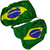 Kit 2 Capas Retrovisor de Carros - Bandeira do Brasil