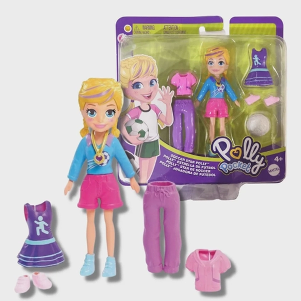 Kit Polly Pocket Jogadora de Futebol