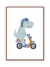 Quadro Infantil - Dinossauro Motoqueiro - Aluria Kids| Quadros Infantis 