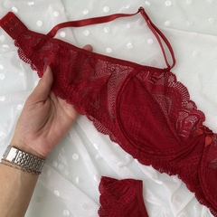 Conjunto Jade vermeho - Bellitas Lingerie